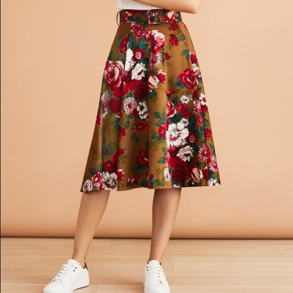NWT Brooks Brothers floral cotton skirt SIZE 4 - Picture 8 of 9